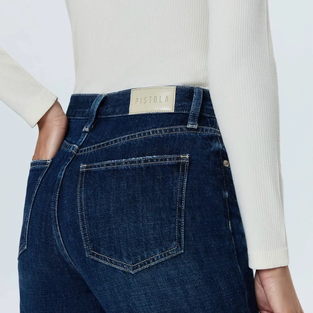 Pistola Cassie super high rise straight Denim Jeans New with tags sz 25 petite - Picture 6 of 10